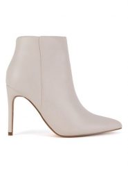 DeeZee Botki WYL3588-10 Beżowy. Brązowe botki damskie DeeZee, bez wzorów, z materiału, bez obcasa, na szpilce, bez zapięcia. W wyprzedaży za 125.99 zł.