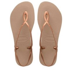 Klapki Havaianas Model 4129697 Kolor Brązowy. Czerwone klapki damskie Havaianas, bez wzorów, z gumy, sportowe, bez obcasa, bez zapięcia. Za 148.35 zł.