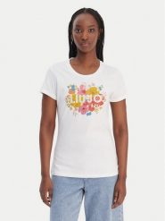 Liu Jo T-Shirt WA6493 JS923 Biały Regular Fit. Białe t-shirty damskie Liu Jo, m, bez wzorów, z bawełny, bez kołnierzyka, bez ramiączek. Za 299.99 zł.