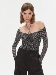 Pinko Body Birba 102221 A1A0 Czarny Slim Fit. Czarne body Pinko, bez wzorów, z syntetyku. Za 559.99 zł.
