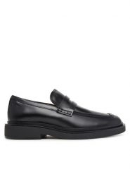 Calvin Klein Półbuty Sq Rubber Band Loafer Wax Lth HM0HM02273 Czarny. Czarne buty wizytowe męskie Calvin Klein, bez wzorów, ze skóry, bez obcasa, bez zapięcia. Za 649.99 zł.