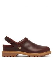 Timberland Klapki Convertible Clog TB0A2PSBEIW1 Bordowy. Czerwone klapki damskie Timberland, bez wzorów, z nubiku, bez obcasa, bez zapięcia. Za 749.99 zł.