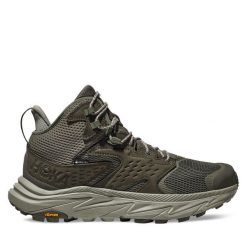 Trekkingi Hoka. Szare buty zimowe męskie HOKA, bez wzorów, z gore-texu, bez obcasa, bez zapięcia. Za 519.99 zł.
