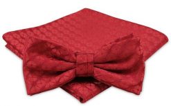 Modna Mucha Męska - Alties - Czerwona z Fakturą. Czerwone krawaty i muchy Alties, bez wzorów, eleganckie. Za 54.00 zł.