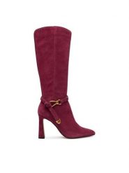 Steve Madden Kozaki Sirrens 11004776 Bordowy. Czerwone kozaki damskie Steve Madden, bez wzorów, z lakierowanej skóry, bez obcasa, na szpilce, bez zapięcia. Za 859.99 zł.