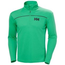 Bluza z zamkiem 1/2 Helly Hansen HP. Zielone bluzy męskie Helly Hansen, s, bez wzorów, sportowe, bez ramiączek, bez kaptura. Za 259.99 zł.