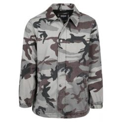 Parka Urban Classic cotton coach. Brązowe parki męskie Urban Classics, na zimę, m, bez wzorów, bez kołnierzyka, bez kaptura. Za 275.00 zł.