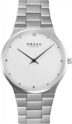 Zegarek męski Obaku Denmark V305GXCWSC srebrny. Szare zegarki męskie OBAKU, bez wzorów, srebrne. Za 693.00 zł.