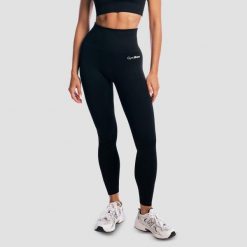 Legginsy damskie fitness bezszwowe GymBabe Black. Czarne legginsy damskie GYMBEAM, s, bez wzorów, z elastanu, do biegania. Za 131.90 zł.