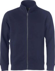 Clique Klasyczny kardigan typu sweatshirt z kieszeniami na zamek — dark navy. Niebieskie swetry męskie CLIQUE, m, bez wzorów, z tkaniny, klasyczne, bez kołnierzyka, bez ramiączek. Za 228.52 zł.
