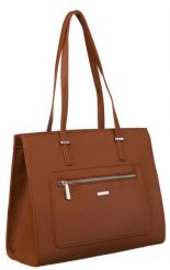 Shopperka brązowa David Jones CH21081. Brązowe shopperki damskie David Jones, bez wzorów, ze skóry ekologicznej, duże, bez dodatków. Za 179.99 zł.