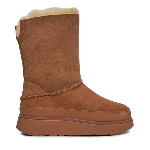 Śniegowce FitFlop. Brązowe śniegowce damskie FitFlop, bez zapięcia. Za 463.99 zł.