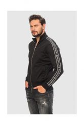GIVENCHY Czarna bluza męska z lampasami. Czarne bluzy męskie Givenchy, m, bez wzorów, bez ramiączek, bez kaptura. W wyprzedaży za 1,799.99 zł.