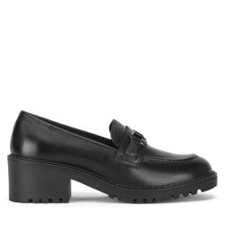 Półbuty Lasocki. Czarne półbuty damskie Lasocki, bez wzorów, bez obcasa, na obcasie, bez zapięcia. Za 239.99 zł.
