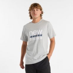 Koszulka męska New Balance MT51940AG – szara. Szare koszulki sportowe męskie New Balance, m, bez wzorów, z dresówki, bez ramiączek. Za 119.99 zł.