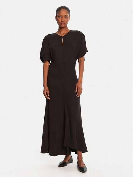 BOSS Sukienka koktajlowa Denaz 50546587 Czarny Regular Fit. Czarne sukienki damskie Boss, bez wzorów, z wiskozy, wizytowe, bez kołnierzyka, bez ramiączek. Za 1,399.00 zł.