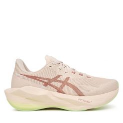 Buty do biegania Asics. Brązowe obuwie sportowe damskie Asics, bez wzorów, bez zapięcia, do biegania. Za 709.99 zł.