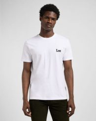 MESKA KOSZULKA LEE SS SMALL LOGO TEE BRIGHT WHITE 112370503. Białe t-shirty męskie Lee, m, bez wzorów, bez kołnierzyka, bez ramiączek. Za 79.99 zł.