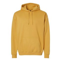 Bluza Z Kapturem Dla Dorosłych Unisex Softstyle Fleece Midweight. Żółte bluzy męskie GILDAN, m, bez wzorów, bez ramiączek, z kapturem. Za 78.99 zł.