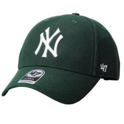 Czapka Z Daszkiem MVP New York Yankees. Zielone czapki damskie 47 Brand, bez wzorów, z bawełny. Za 166.99 zł.