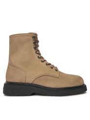 Calvin Klein Trzewiki HM0HM01576 Beżowy. Brązowe botki męskie Calvin Klein, bez wzorów, ze skóry, bez obcasa, bez zapięcia. Za 539.99 zł.
