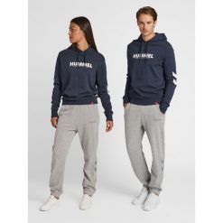 Bluza z kapturem Hummel Legacy Logo. Niebieskie bluzy męskie Hummel, xs, bez wzorów, sportowe, bez ramiączek, z kapturem. Za 167.50 zł.