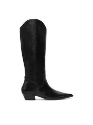 Vagabond Shoemakers Kowbojki Cassie 5850-101-20 Czarny. Czarne kozaki damskie Vagabond Shoemakers, bez wzorów, ze skóry, bez obcasa, na płaskiej podeszwie, bez zapięcia. Za 919.99 zł.