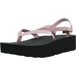 Sandały TEVA W FLATFORM SLIM Rose. Czerwone sandały damskie Teva, bez wzorów, z tkaniny, bez obcasa, bez zapięcia. Za 281.99 zł.
