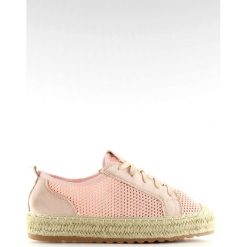 Trampki espadryle różowe BB06P Pink. Czerwone trampki i tenisówki damskie ButyModne, bez wzorów, z tkaniny, bez zapięcia. W wyprzedaży za 99.00 zł.