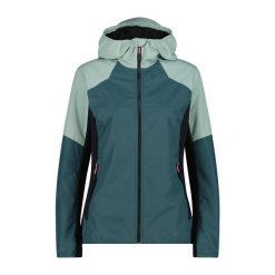 Damska wodoodporna kurtka z kapturem CMP. Niebieskie kurtki sportowe damskie CMP, na zimę, xs, bez wzorów, z dzianiny, bez ramiączek, z kapturem, narciarskie. Za 489.85 zł.