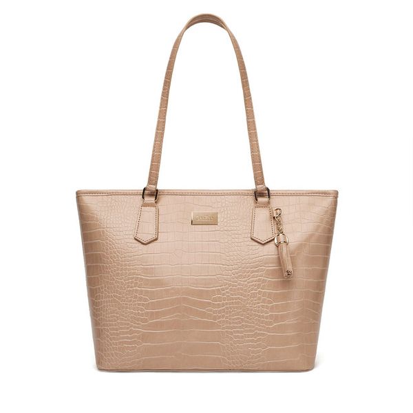 Torebka DeeZee. Brązowe shopperki damskie DeeZee, bez wzorów, bez dodatków. Za 149.99 zł.