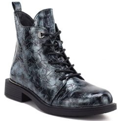 Botki damskie lakierowane szare S.Barski HY62-8140. Szare botki damskie S.BARSKI, bez wzorów, z lakierowanej skóry, eleganckie, bez obcasa, bez zapięcia. Za 169.99 zł.