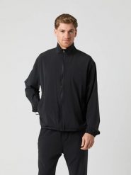 Bjorn_borg ACE TRACK JACKET — Męska kurtka treningowa czarna – BLACK BEAUTY. Czarne kurtki męskie Björn Borg, l, bez wzorów, sportowe, bez kaptura. Za 479.50 zł.