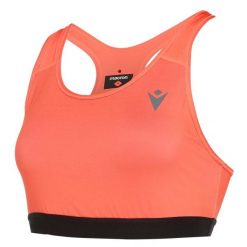 Damski biustonosz typu tank top Macron Running beatrix. Brązowe topy damskie Macron, bez wzorów, sportowe, bez kołnierzyka, bez ramiączek. Za 160.50 zł.