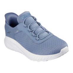 Buty damskie SKECHERS Bobs Squad Chaos In Color. Niebieskie obuwie trekkingowe damskie Skechers, bez zapięcia. Za 269.99 zł.