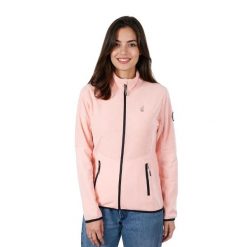 Bluza damska AULP BERTI sportowa elastyczna komfortowa ciepła miękka. Czerwone bluzy damskie Aulp, uniwersalny, bez wzorów, z dzianiny, eleganckie, bez ramiączek, bez kaptura. W wyprzedaży za 159.99 zł.