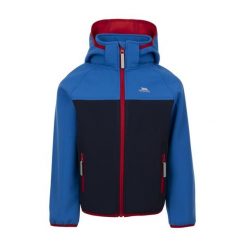 Trespass Hanbury- Kurtka softshell unisex granatowa. Niebieskie kurtki męskie Trespass, bez wzorów, z softshellu, sportowe, bez kaptura. Za 186.83 zł.