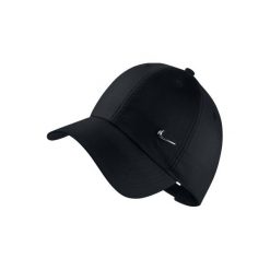Czapka z daszkiem fitness. Czarne czapki damskie Nike, bez wzorów, z materiału, sportowe. Za 59.99 zł.