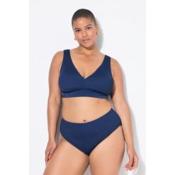Damskie Figi od bikini figi wysoki stan drobna faktura. Niebieskie bikini Ulla Popken, l, bez wzorów, z elastanu. Za 93.99 zł.