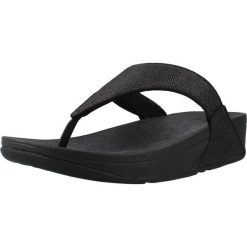 Sandały FITFLOP LULU SHIMMERGLITZ Czarny. Czarne sandały damskie FIT FLOP, bez wzorów, z tkaniny, bez obcasa, bez zapięcia. Za 297.99 zł.