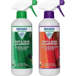 Zestaw Nikwax Tent&Gear SolarWash + SolarProof 2 x 500 ml. Buty zimowe męskie Nikwax, bez wzorów, bez obcasa, bez zapięcia. Za 71.00 zł.