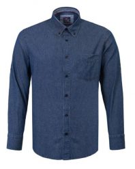 Sportowa, Bawełniana Koszula Męska - Pako Jeans - Jeansowa. Niebieskie koszule męskie Pako Jeans, l, bez wzorów, z bawełny, casualowe, bez kołnierzyka, bez ramiączek. Za 169.00 zł.