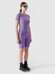 4F Legginsy kolarki trekkingowe damskie - fioletowe XL. Fioletowe szorty damskie 4F, bez wzorów, z dzianiny, klasyczne, z podwyższonym stanem. W wyprzedaży za 59.99 zł.