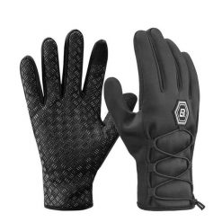 Rękawiczki sportowe unisex Rockbros S077-6BK. Czarne rękawiczki męskie ROCKBROS, bez wzorów, z materiału. Za 35.00 zł.