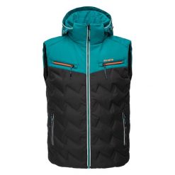 Kurtka puchowa bez rękawów Iguana Odel. Czarne kurtki męskie IGUANA, bez wzorów, z puchu, sportowe, bez kaptura. W wyprzedaży za 563.70 zł.