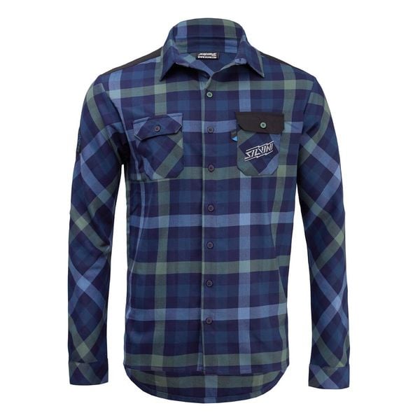 Koszula flanelowa Silvini Farini. Niebieskie koszule męskie Silvini, m, bez wzorów, bez kołnierzyka, bez ramiączek. Za 292.15 zł.