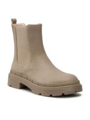 Jenny Fairy Sztyblety WYL3191-1 Beżowy. Brązowe botki damskie Jenny Fairy, bez wzorów, ze skóry, bez obcasa, na płaskiej podeszwie, bez zapięcia. Za 169.99 zł.