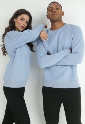 Niebieska Bluza Hypnol. Niebieskie bluzy męskie Born2be, m, bez wzorów, z dzianiny, klasyczne, bez ramiączek, bez kaptura. Za 29.99 zł.