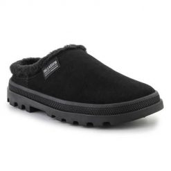 Klapki damskie Palladium Mule. Czarne klapki damskie Palladium, bez wzorów, z materiału, bez obcasa, bez zapięcia. Za 428.00 zł.