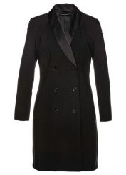 Sukienka żakietowa. Czarne sukienki damskie bonprix, bez wzorów, eleganckie, bez kołnierzyka, bez ramiączek. Za 249.99 zł.